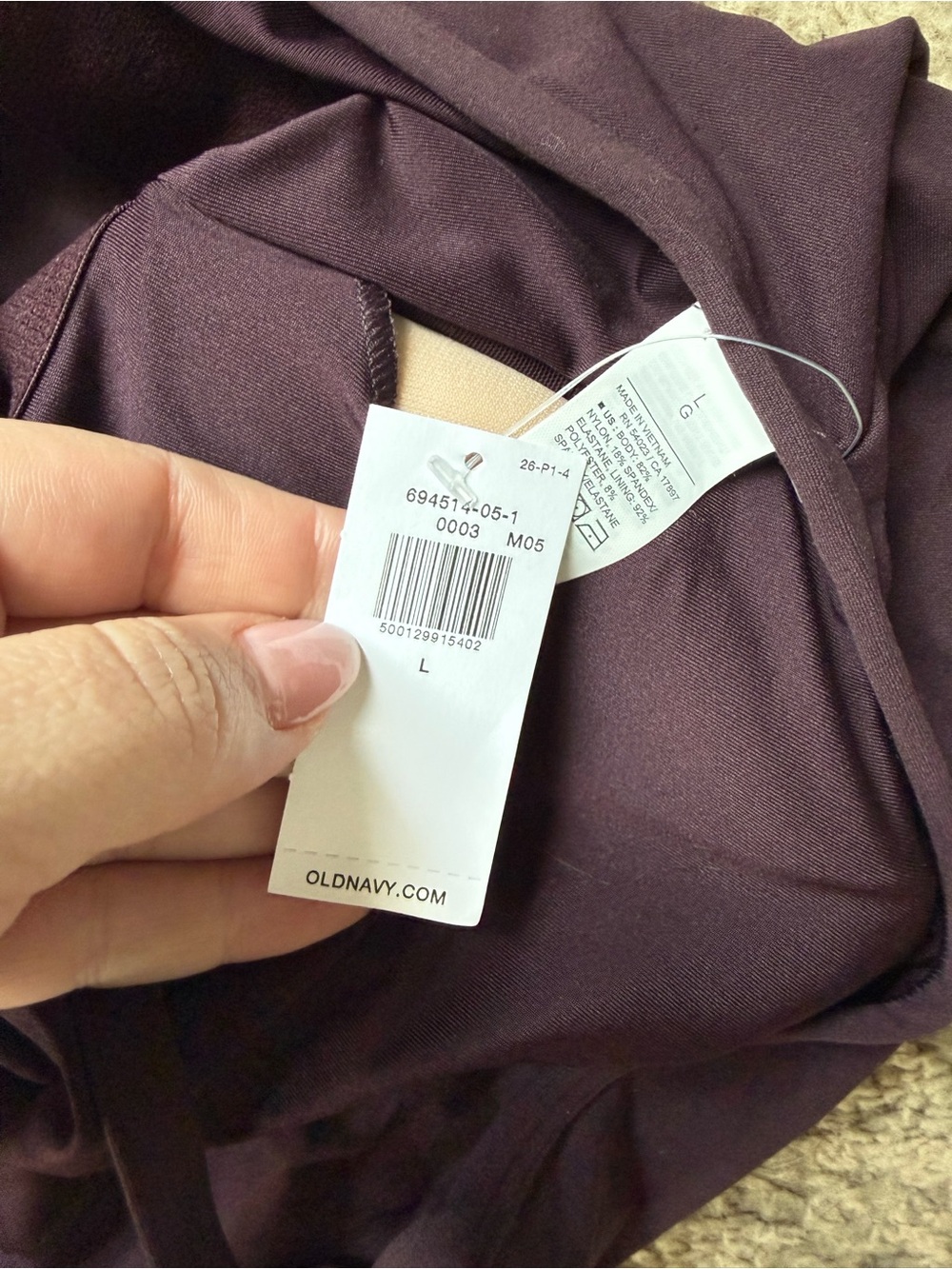 Old Navy Plum Sports Bra - Deep Purple